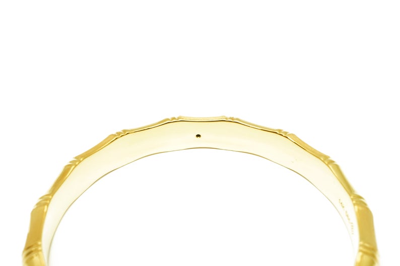 Semi Solid 14K 9.5MM Thick Bamboo Bangle - Image 4