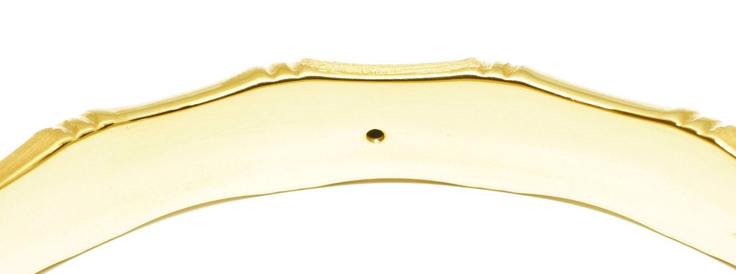 Semi Solid 14K 4MM Bamboo Bangle - Image 3