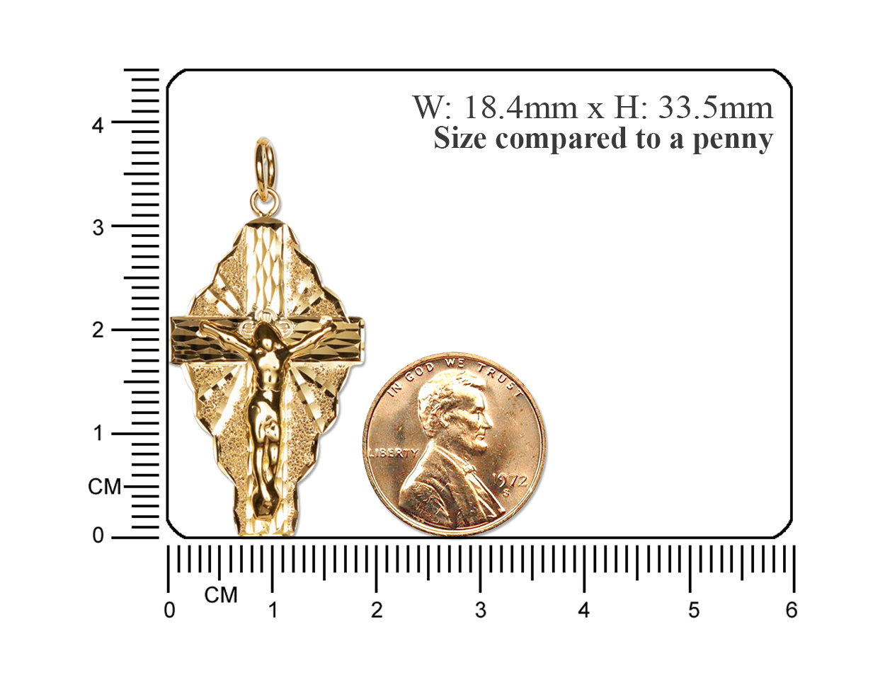 Solid 14K Large Spanish Cross Necklace - Image 2