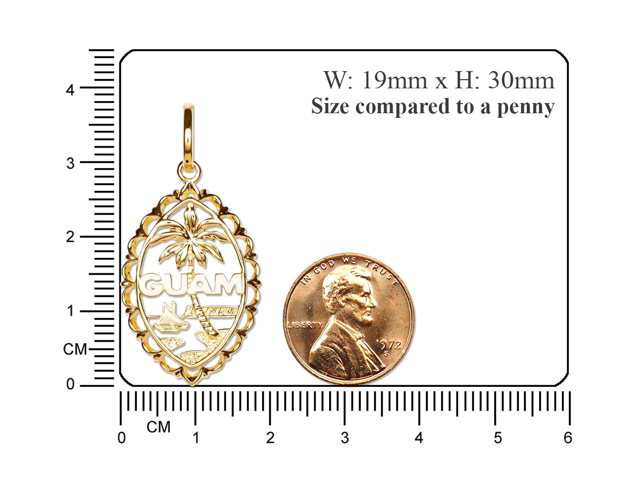 Solid 14K Majestic Wave Guam Seal Necklace - Image 2