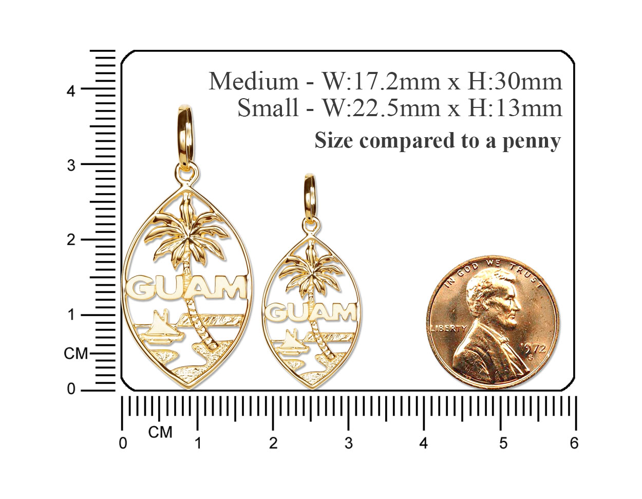 Solid 14K 3D Guam Seal Pendant Necklace - Image 2
