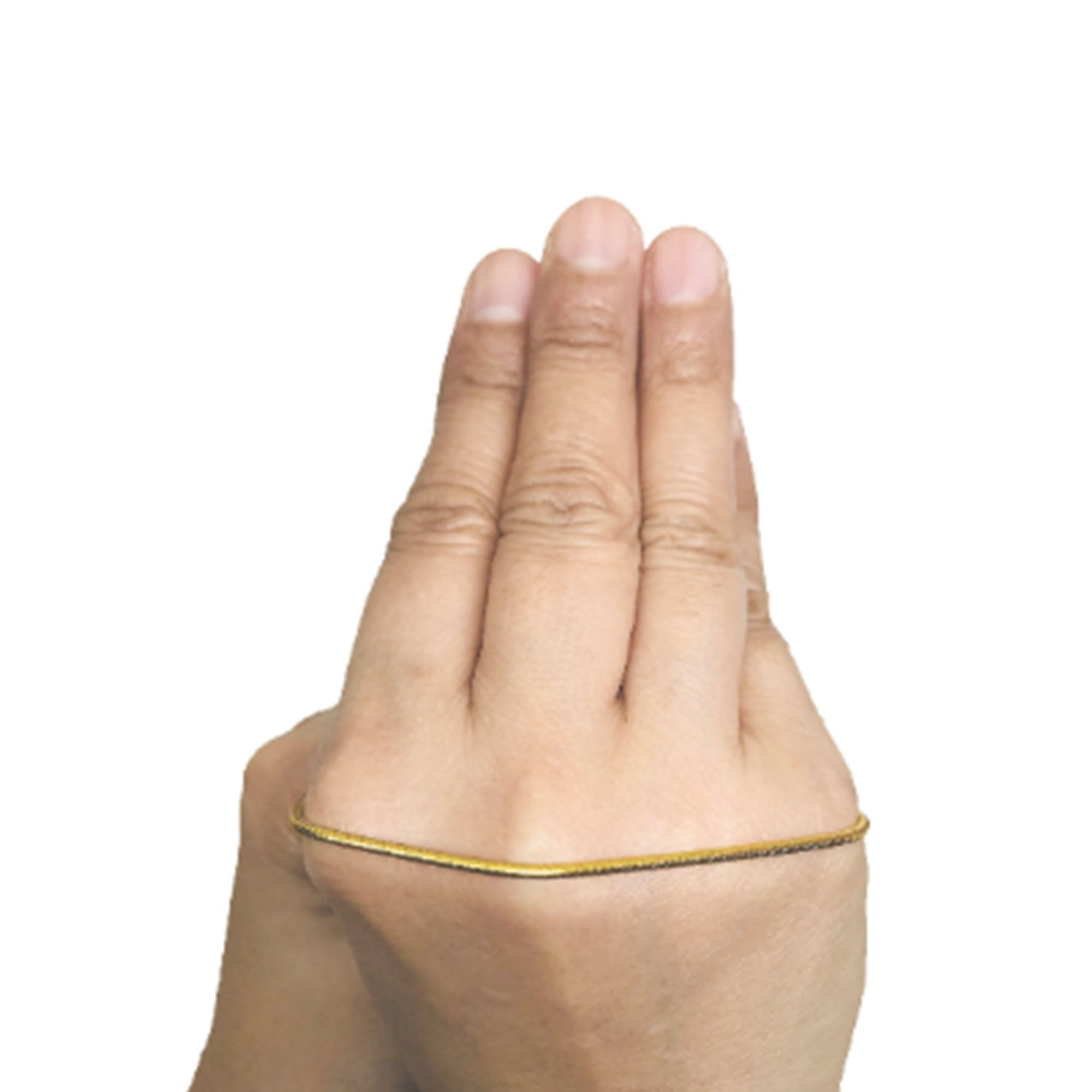 Solid Silver 4.5MM Bamboo Bangle - Image 2