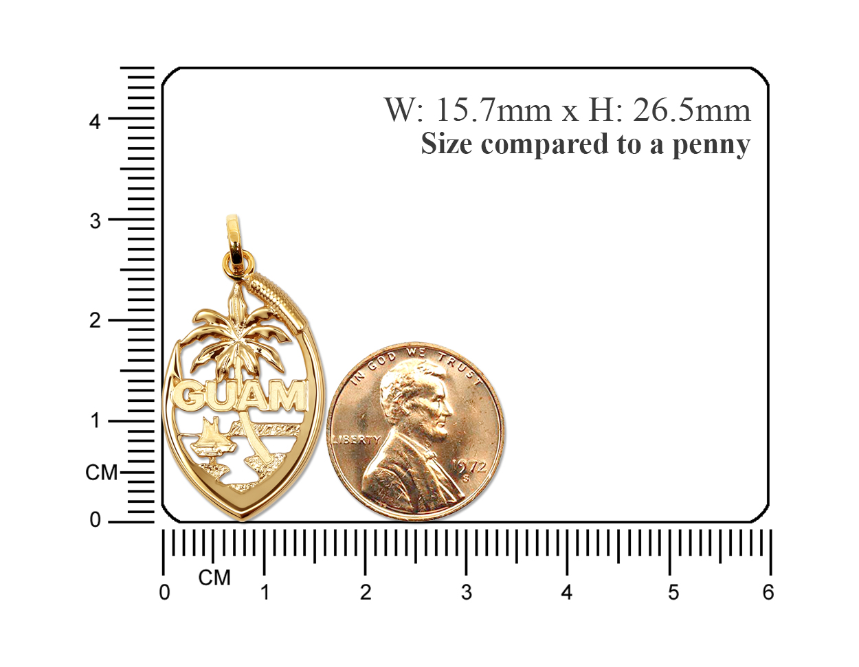 Solid 14K Modern Guam Seal Fish Hook Necklace - Image 2
