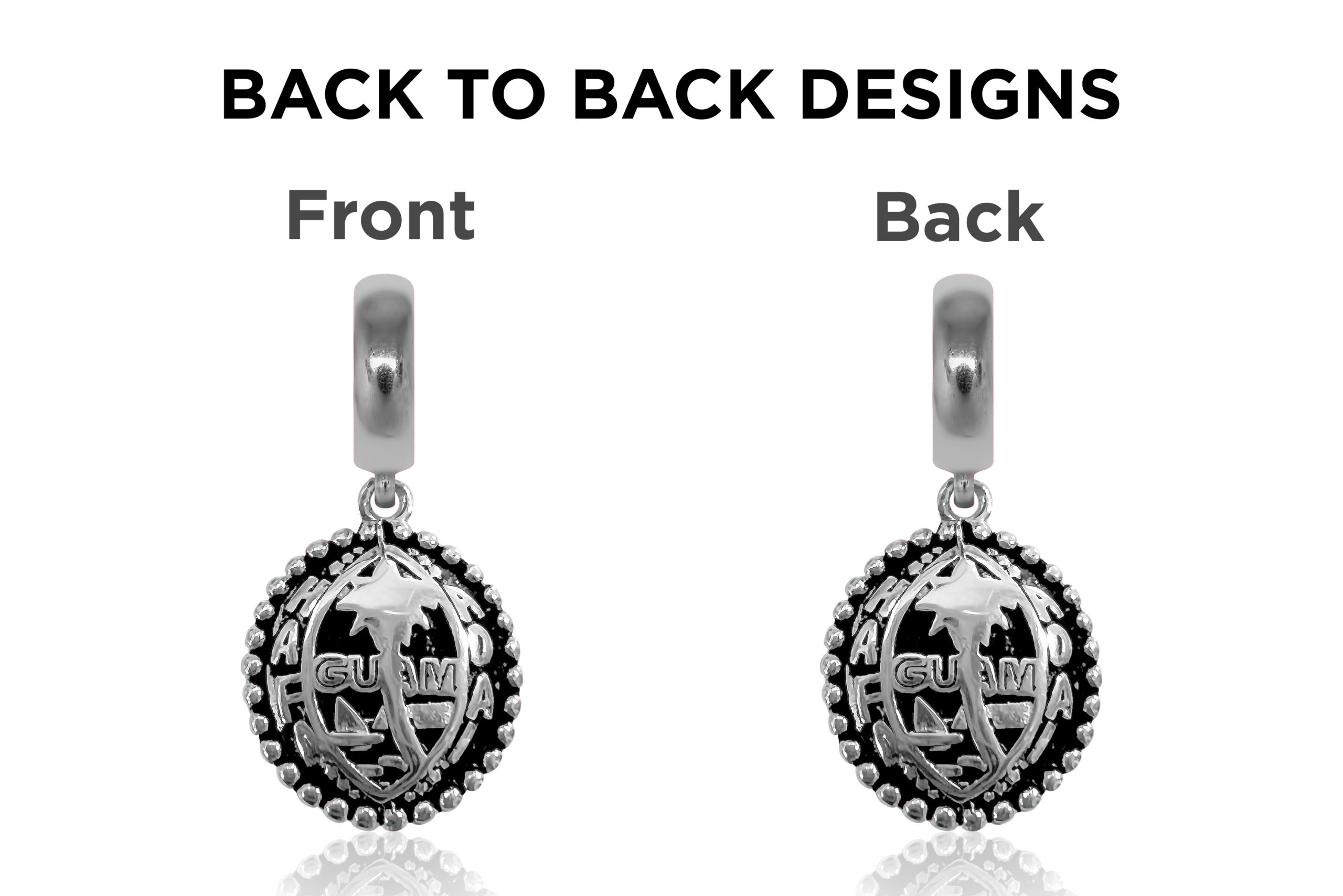 Solid Silver Hafa Adai Guam Dangling Charm - Image 3