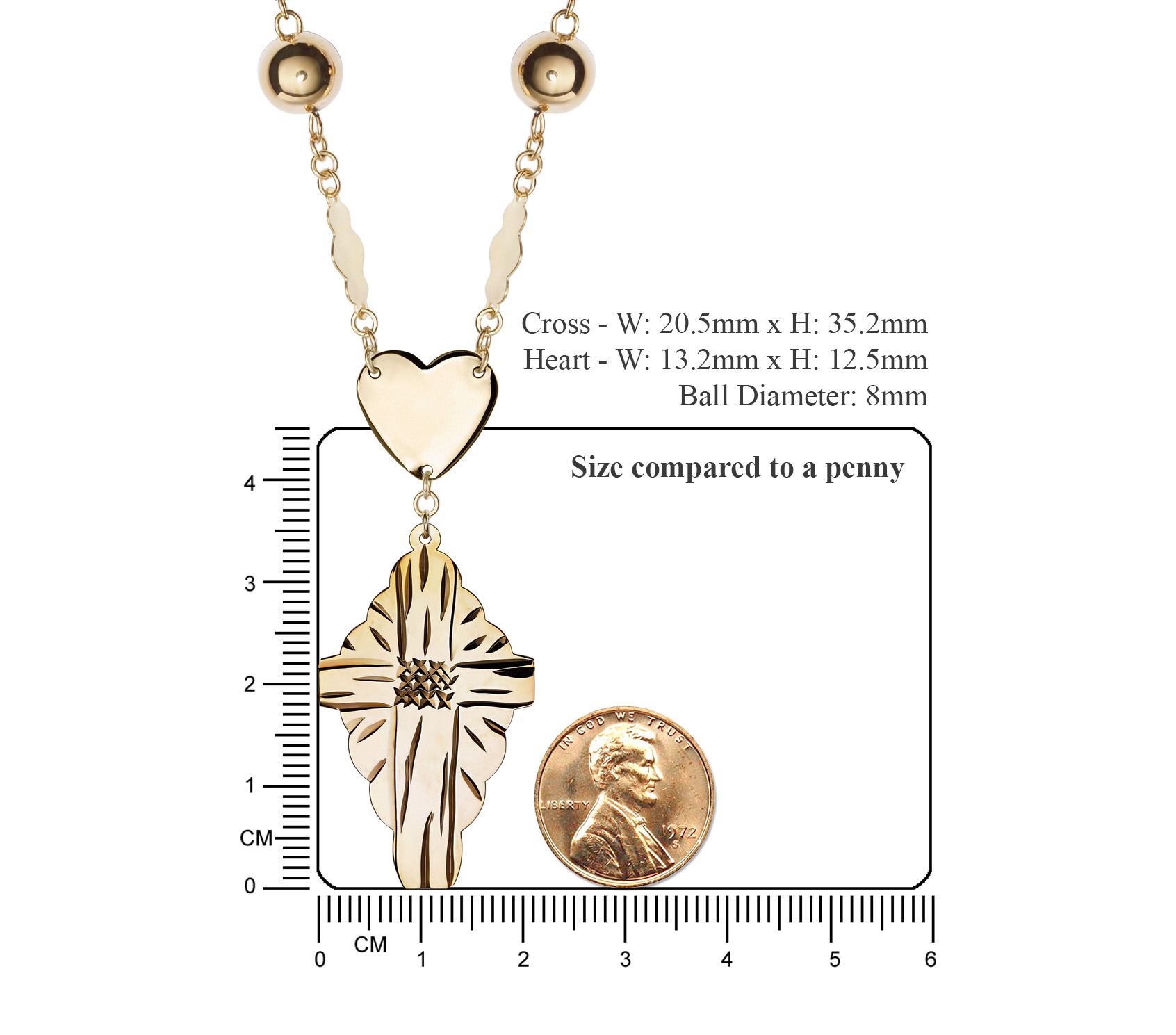 14K Spanish Rosary Necklace - Image 2